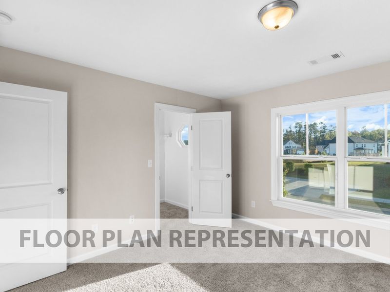 Secondary Bedroom | Bradford II Plan by Ivey Homes