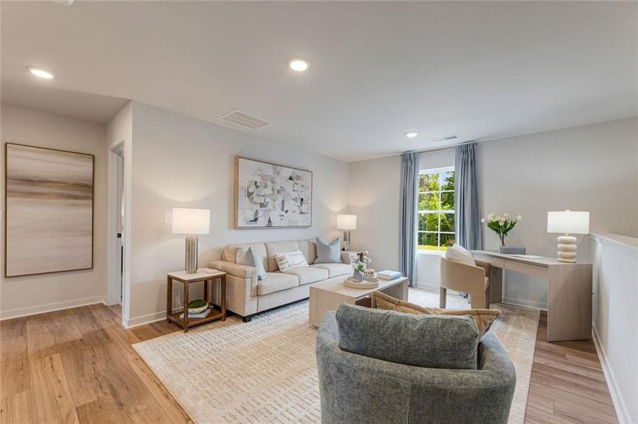 Furnished interior view inside a new home in Hawthorne Reserve, Dallas (Image 28). Furnished interior view inside a new home in Hawthorne Reserve, Dallas (Image 28).