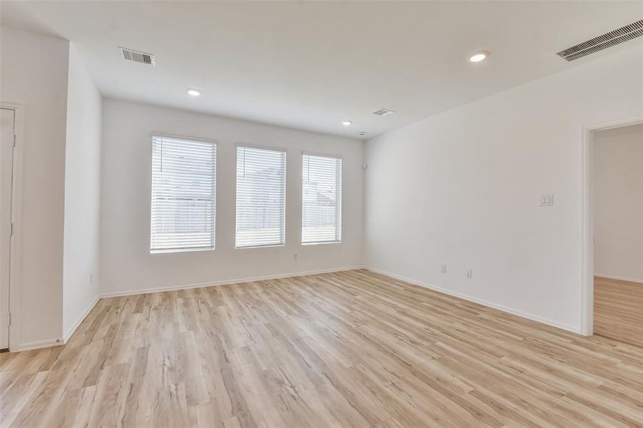 Spacious family room with great natural light.