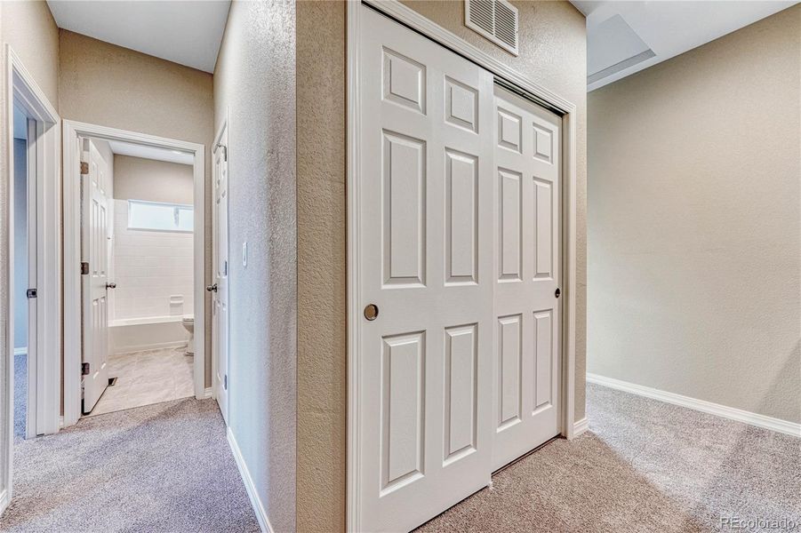 Laundry is conveniently on the upper level. Washer and dryer included!