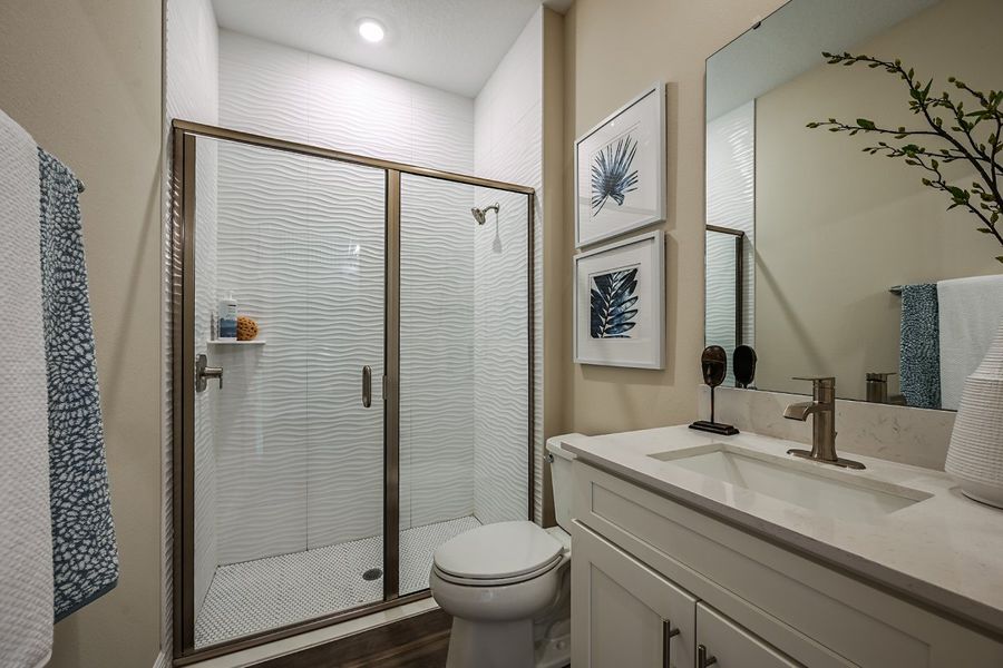Representative furnished interior of a home built from the Mariposa by Casa Fresca Homes in Mirada, San Antonio (Image 21).