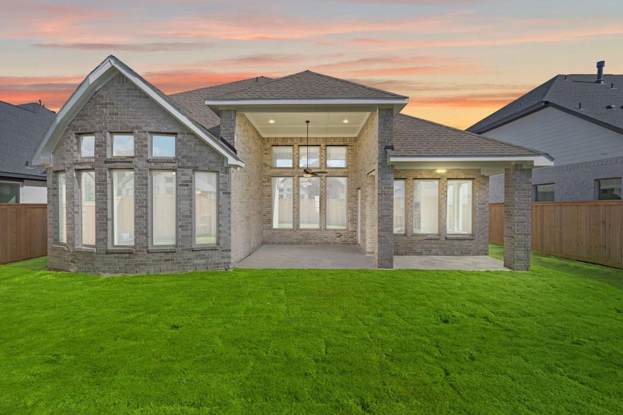 Exterior details and patio area of a home in Bridgeland 55', Cypress (Image 22).