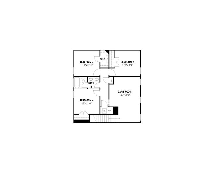 2D floor plan layout of this home in Walden Pond, Forney, TX (Image 3).