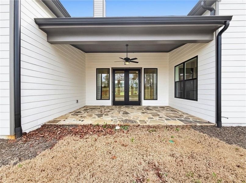 Exterior details and patio area of a home in , Rydal (Image 3).