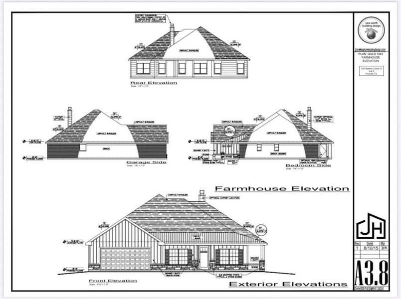 Exterior rendering of this home design in , Poolville, TX (Image 5).