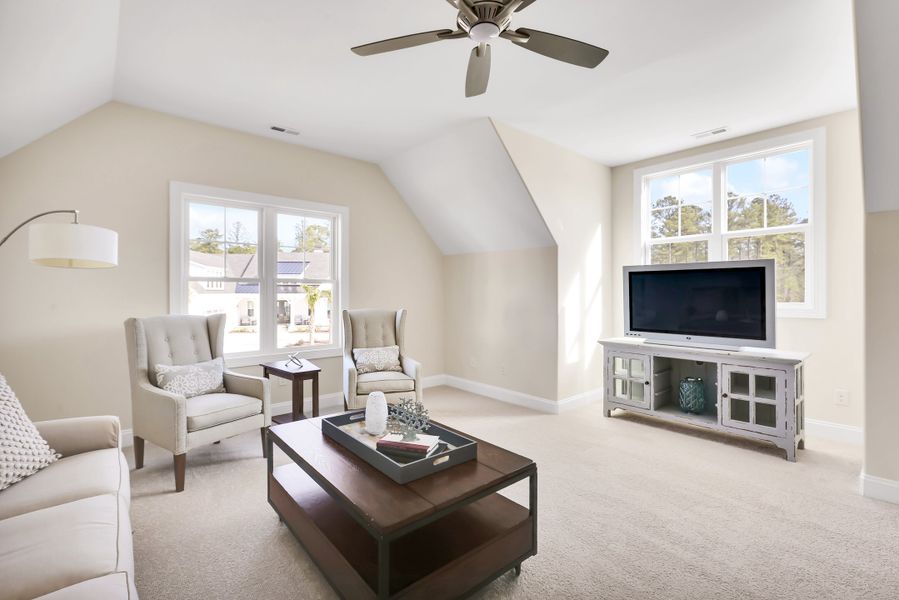 Representative furnished interior of a home built from the Bar Harbour I by Kent Homes in St. James, Southport (Image 128).