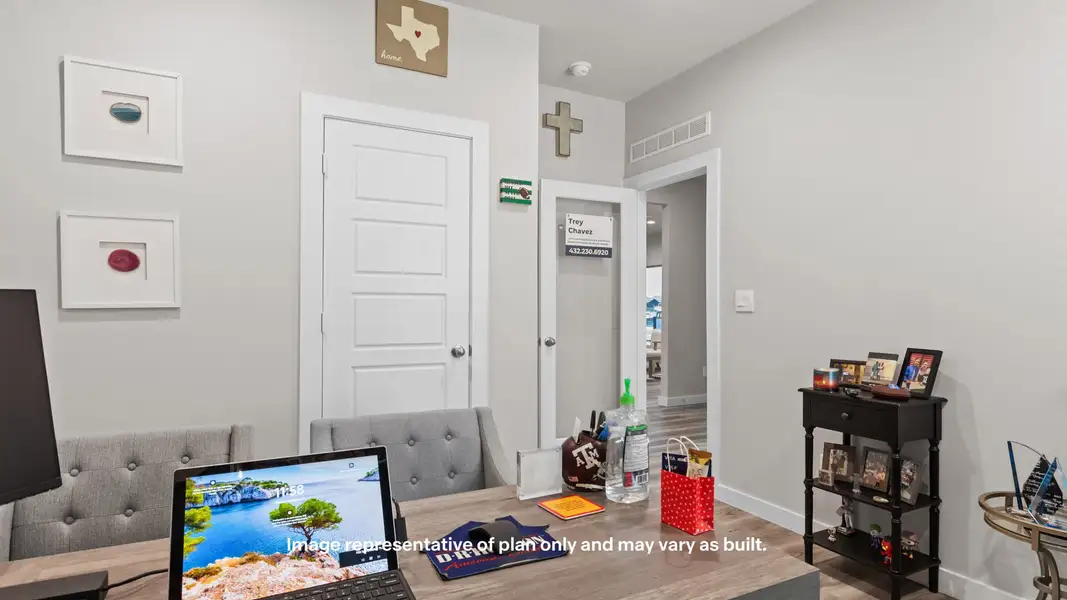 Furnished interior view inside a new home in Mustang Ridge, Andrews (Image 24). Furnished interior view inside a new home in Mustang Ridge, Andrews (Image 24).