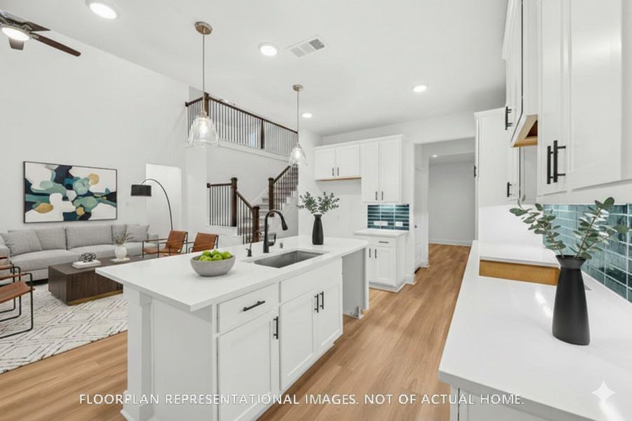 Furnished interior view inside a new home in Hallimore Ranch, Rosenberg (Image 11).