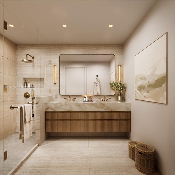 Furnished interior view inside a new home in , Miami (Image 6).