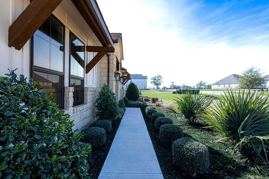Exterior details and patio area of a home in North Haven, Liberty Hill (Image 3).