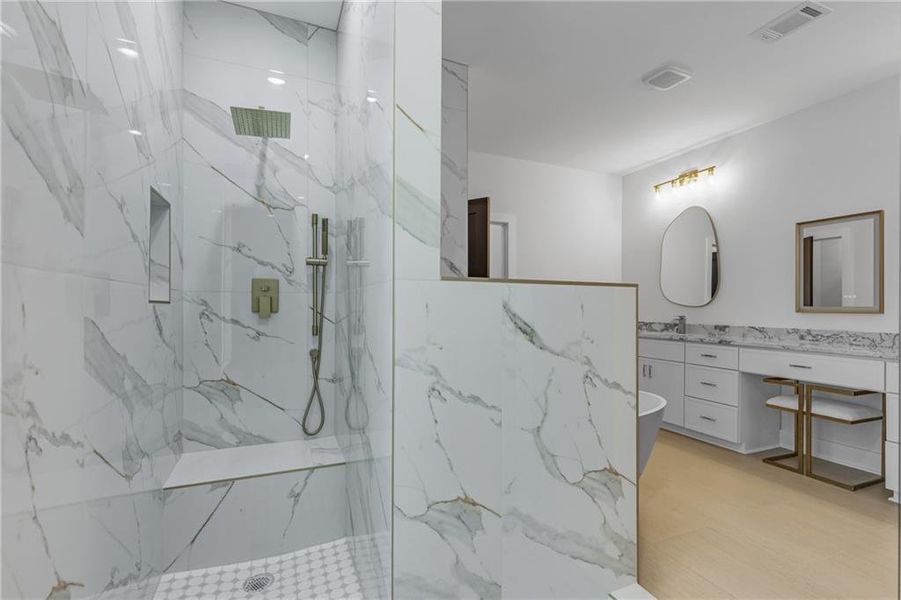 Furnished interior view inside a new home in , Atlanta (Image 47).