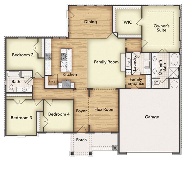 2D floor plan layout of this home in Hillview Addition, Decatur, TX (Image 4). 2D floor plan layout of this home in Hillview Addition, Decatur, TX (Image 4).