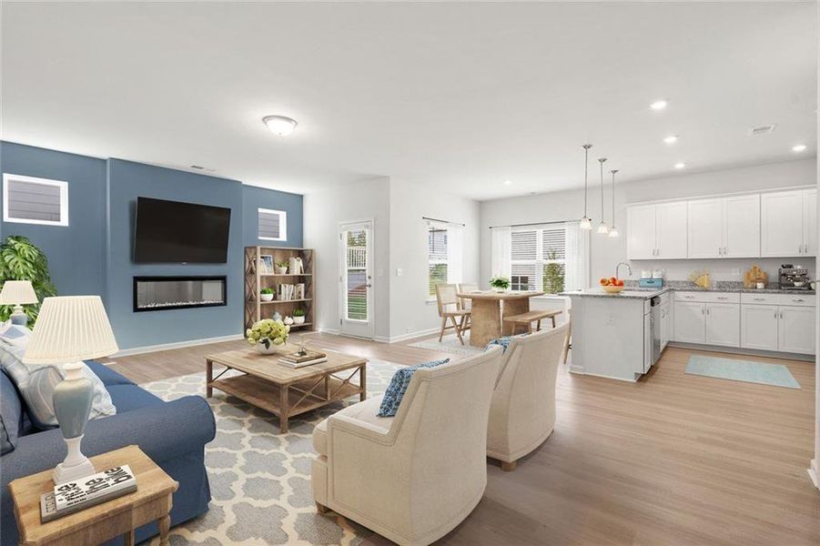 Furnished interior view inside a new home in The Andros, Dalton (Image 8).