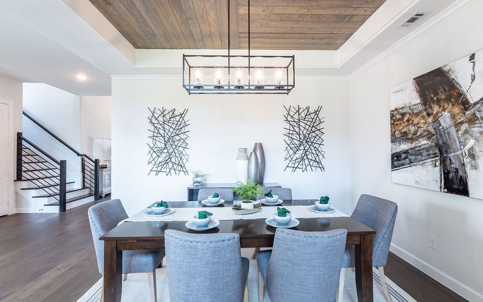 Representative furnished interior of a home built from the Eureka by CastleRock Communities in Sanctuary, Salado (Image 9). Representative furnished interior of a home built from the Eureka by CastleRock Communities in Sanctuary, Salado (Image 9).