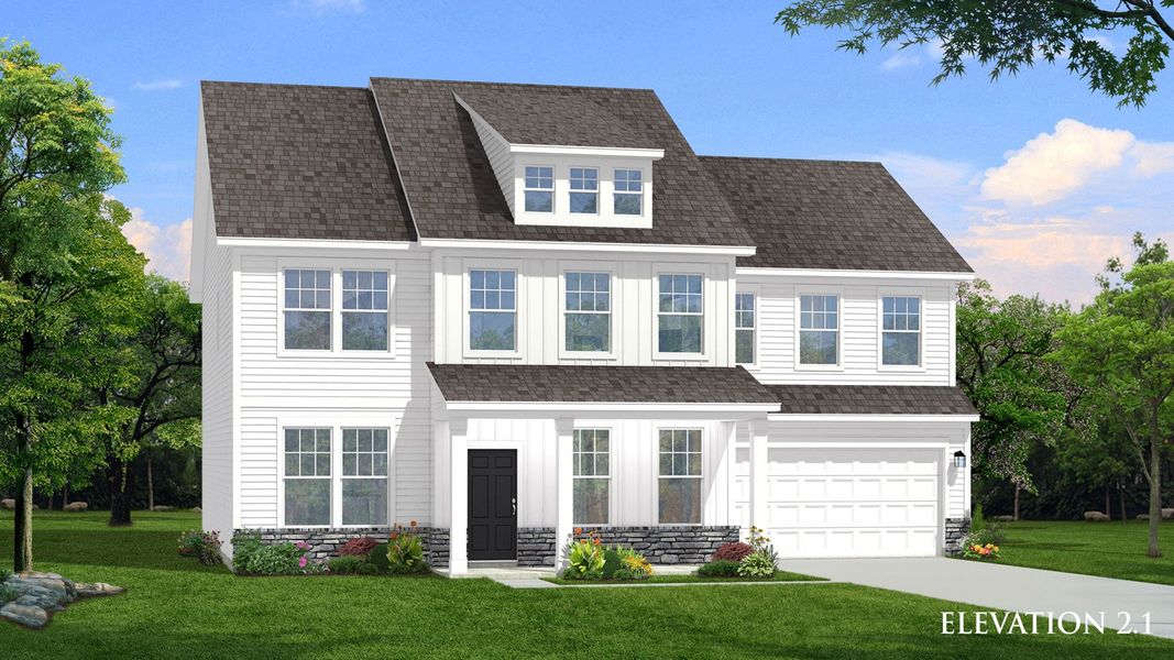 Representative exterior photo of a completed home built from the Townsend by DRB Homes in Blake Pond, Lillington, NC (Image 24).