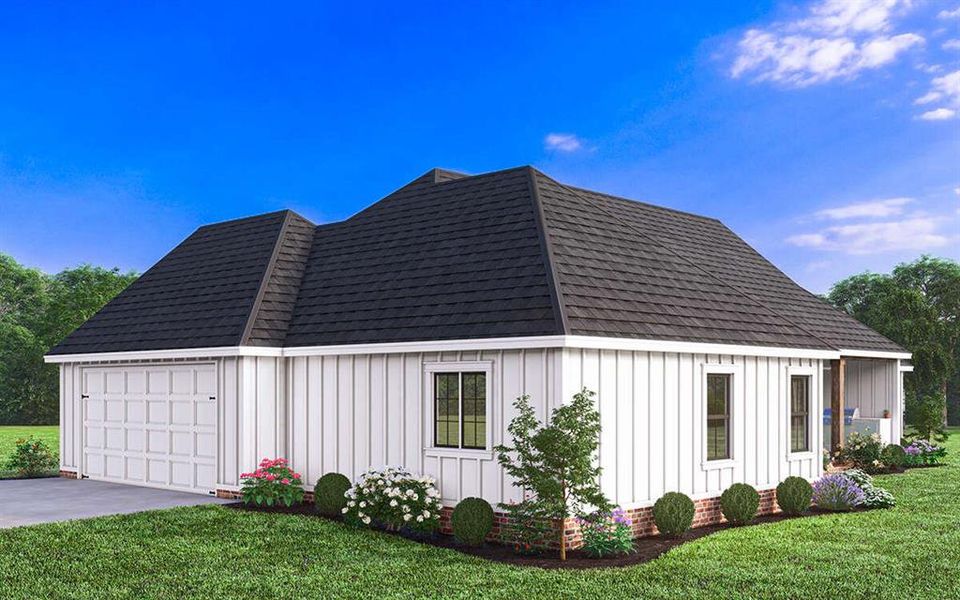 Front exterior of a new home in Oak Water Ranch, Granbury, TX, highlighting curb appeal (Image 25).