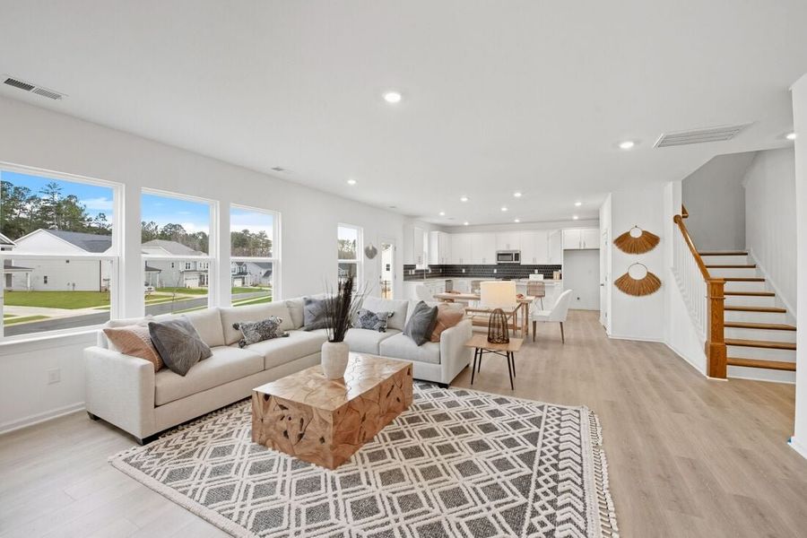 Representative furnished interior of a home built from the Bedford by Taylor Morrison in Young Farm, Apex (Image 10).