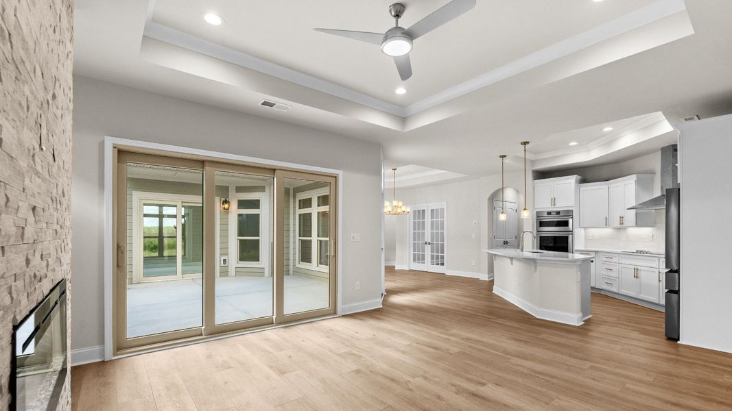 Spacious, unfurnished interior of a new home in Courtyards by Carrell, Ocean Isle Beach (Image 22). Spacious, unfurnished interior of a new home in Courtyards by Carrell, Ocean Isle Beach (Image 22).