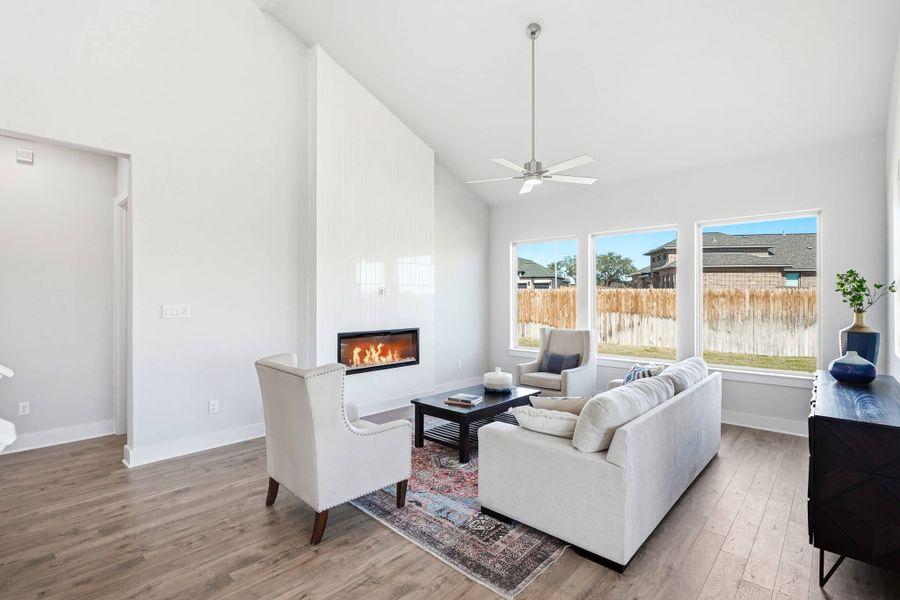 Furnished interior view inside a new home in Alsatian Oaks, Castroville (Image 12).