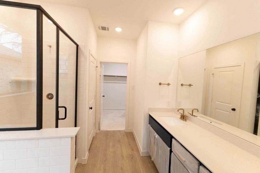 Primary Bathroom Construction Progress featuring the Sapphire Collection