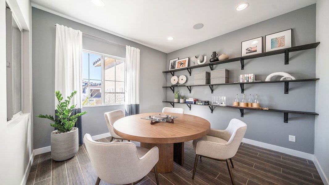 Representative furnished interior of a home built from the 45RM2 by Taylor Morrison in Almeria at Rancho Mercado, Surprise (Image 9). Representative furnished interior of a home built from the 45RM2 by Taylor Morrison in Almeria at Rancho Mercado, Surprise (Image 9).