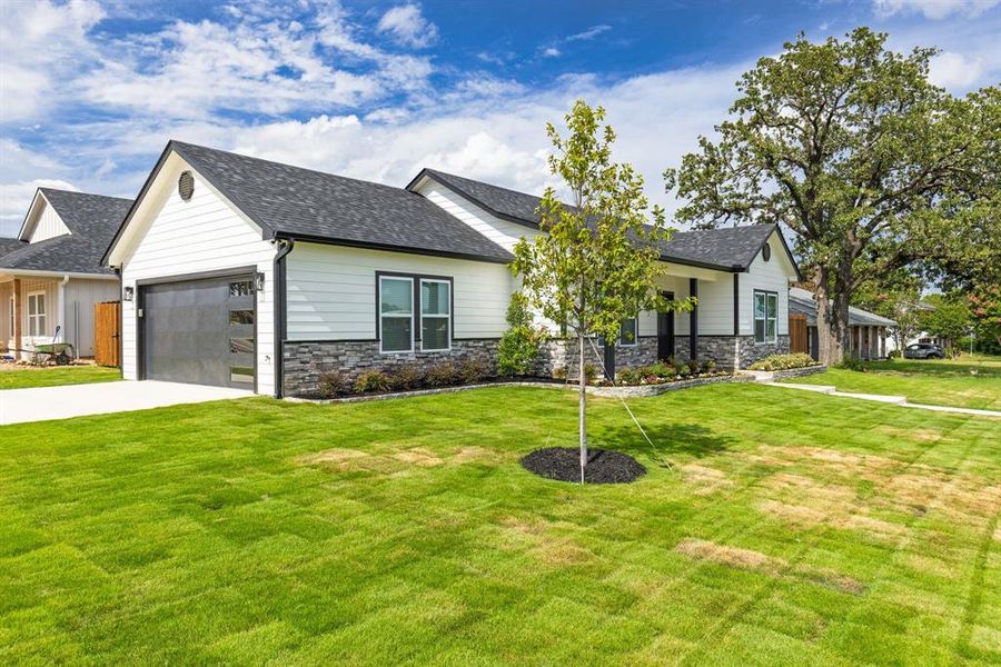 Front exterior of a new home in , Sulphur Springs, TX, highlighting curb appeal (Image 27). Front exterior of a new home in , Sulphur Springs, TX, highlighting curb appeal (Image 27).