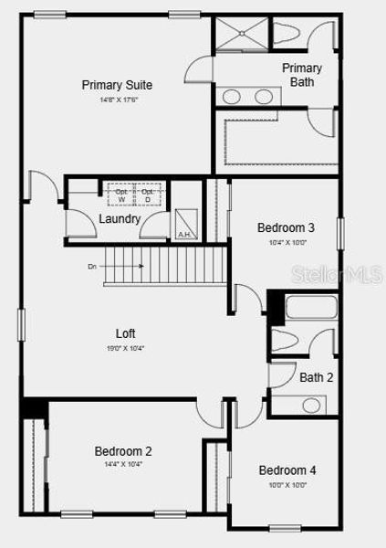 2D floor plan layout of this home in Marion Creek, Haines City, FL (Image 3).