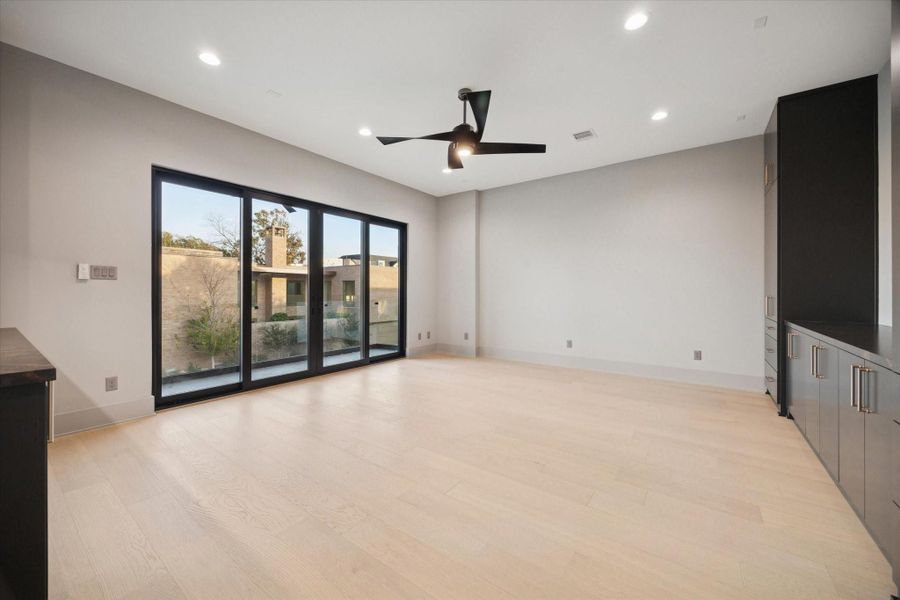 2nd Floor Media Room with Private Front Balcony