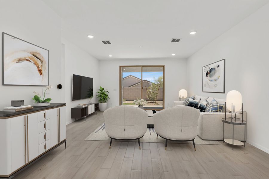 Furnished interior view inside a new home in Blackhawk, Tucson (Image 5). Furnished interior view inside a new home in Blackhawk, Tucson (Image 5).