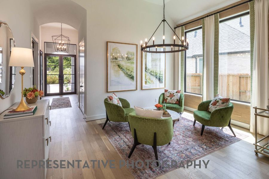 Furnished interior view inside a new home in Santa Rita Ranch, Liberty Hill (Image 24). Furnished interior view inside a new home in Santa Rita Ranch, Liberty Hill (Image 24).