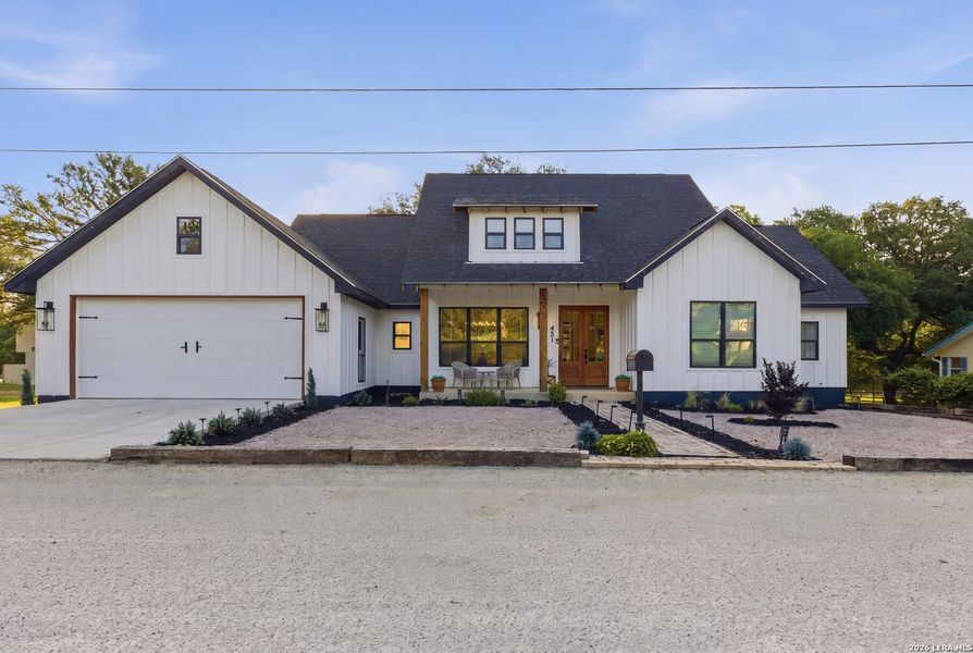 Front exterior of a new home in , Kingsland, TX, highlighting curb appeal (Image 2). Front exterior of a new home in , Kingsland, TX, highlighting curb appeal (Image 2).