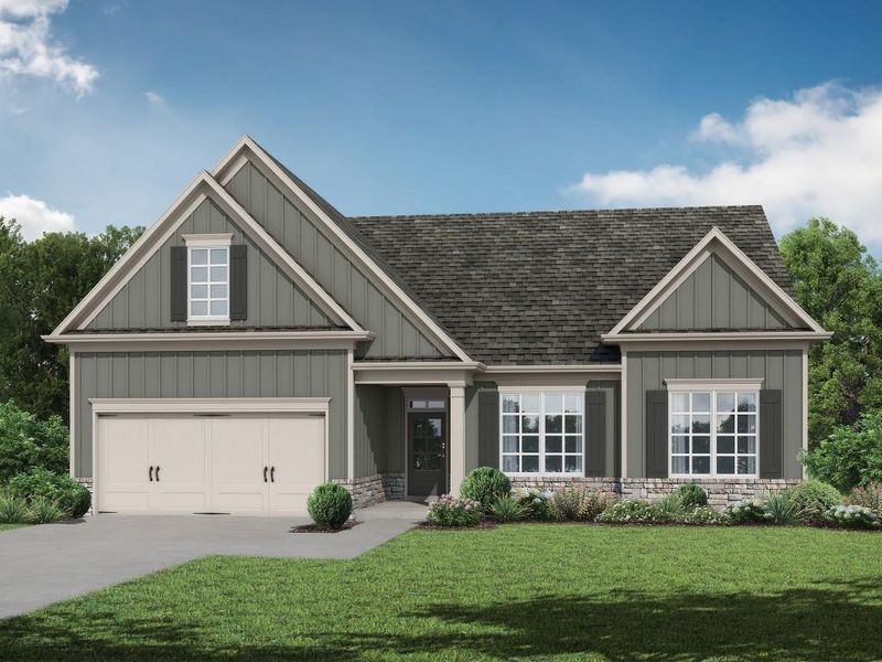 Front exterior of a new home in Westlyn, Winder, GA, highlighting curb appeal (Image 21). Front exterior of a new home in Westlyn, Winder, GA, highlighting curb appeal (Image 21).