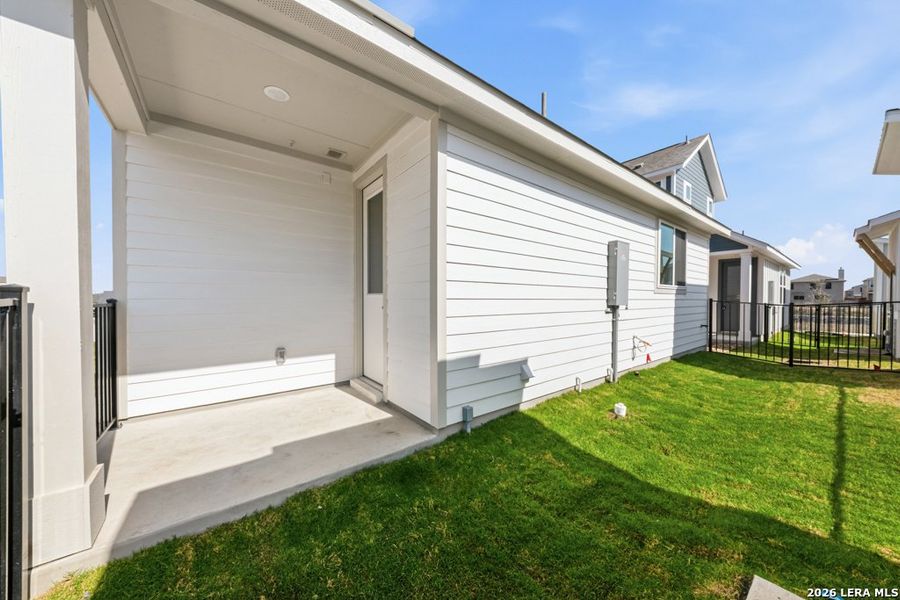 Exterior details and patio area of a home in , New Braunfels (Image 15).