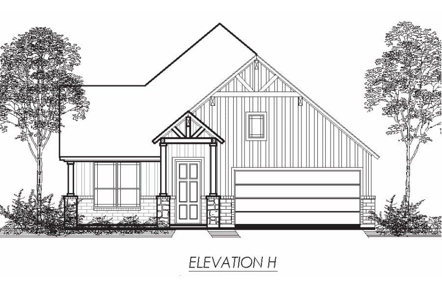 Representative rendering of the exterior for the The Peony by Lillian Custom Homes (Image 5).