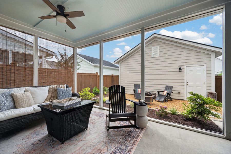 Exterior details and patio area of a home in Nexton - Midtown - The Park Collection, Summerville (Image 28). Exterior details and patio area of a home in Nexton - Midtown - The Park Collection, Summerville (Image 28).