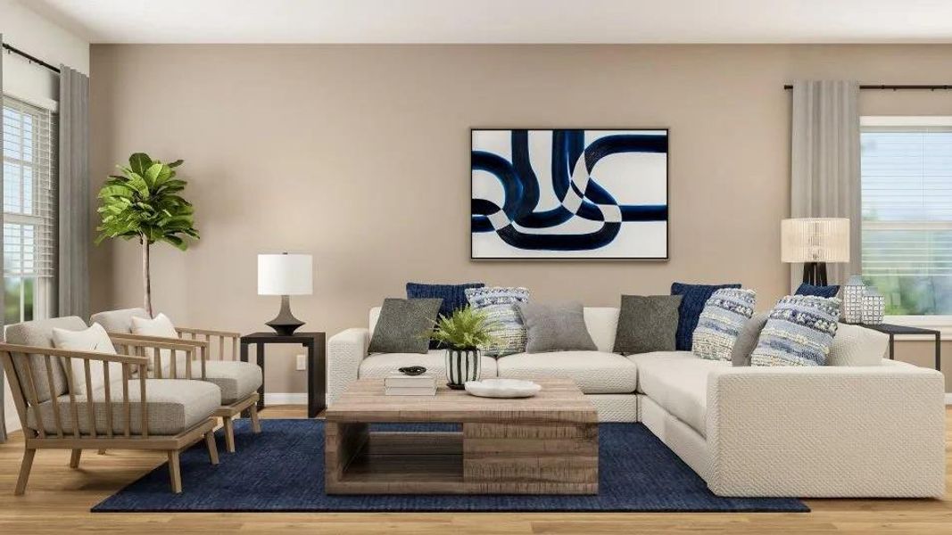 Furnished interior view inside a new home in Meadowlark Preserve, Pflugerville (Image 11).