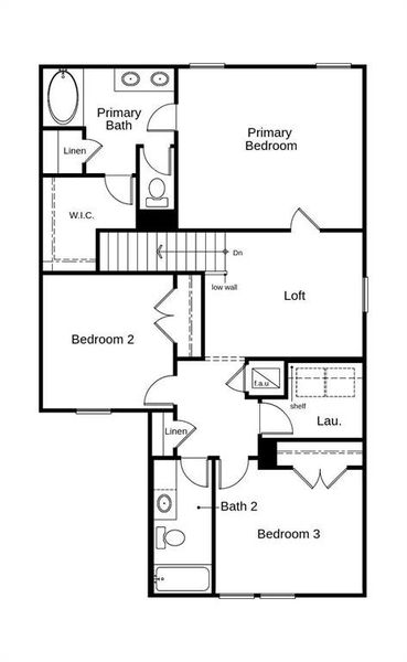 This floor plan features 3 bedrooms, 2 full baths, and over 1,700 square feet of living space