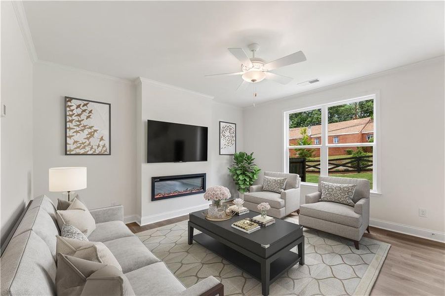 Furnished interior view inside a new home in Porter Reserve, Decatur (Image 11). Furnished interior view inside a new home in Porter Reserve, Decatur (Image 11).
