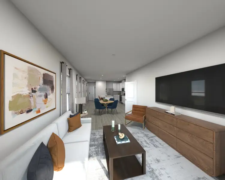 Furnished interior view inside a new home in The District at Oakleaf - The Commons, Middleburg (Image 4). Furnished interior view inside a new home in The District at Oakleaf - The Commons, Middleburg (Image 4).