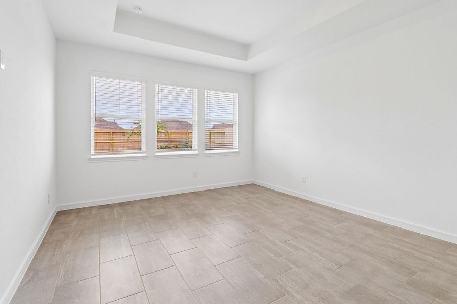 Spacious primary suite