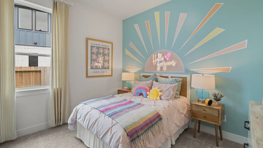 Representative furnished interior of a home built from the Hillcrest by Chesmar Homes in Artavia, Conroe (Image 18).