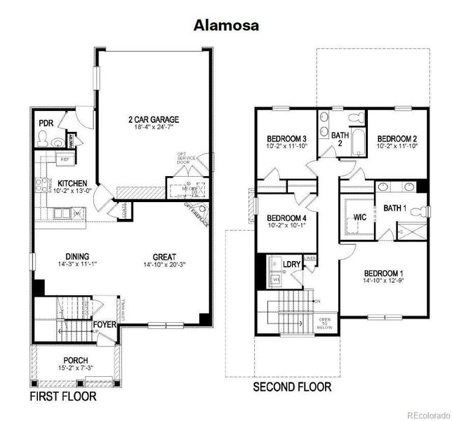 2D floor plan layout of this home in Horizon Uptown, Aurora, CO (Image 3). 2D floor plan layout of this home in Horizon Uptown, Aurora, CO (Image 3).
