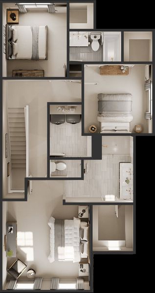 2D floor plan layout for the 2 by Tri Pointe Homes in Sugar Mill Village, Longmont, CO (Image 3).