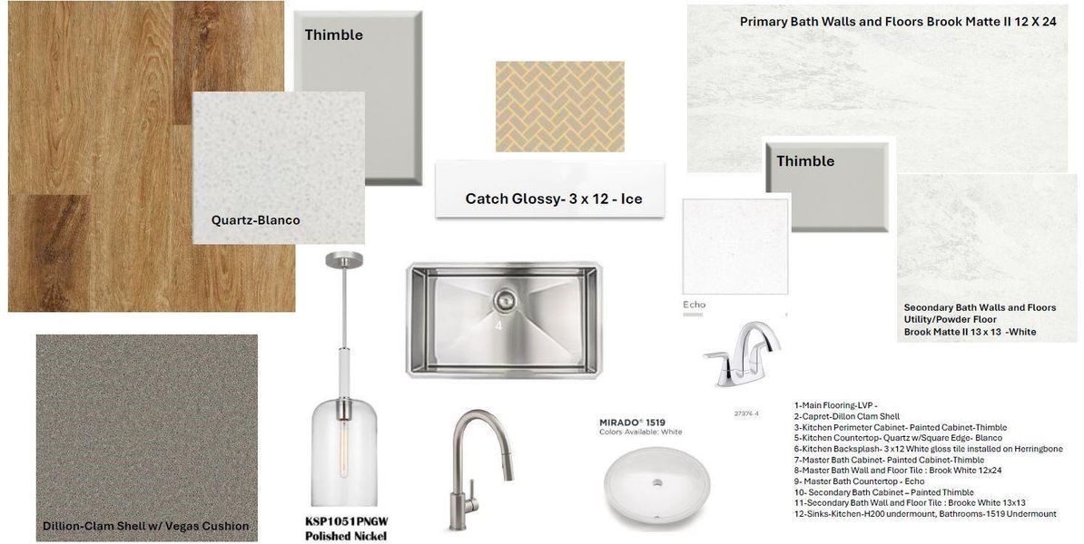 Sample of building materials used in homes in The Highlands 60', Porter (Image 3). Sample of building materials used in homes in The Highlands 60', Porter (Image 3).