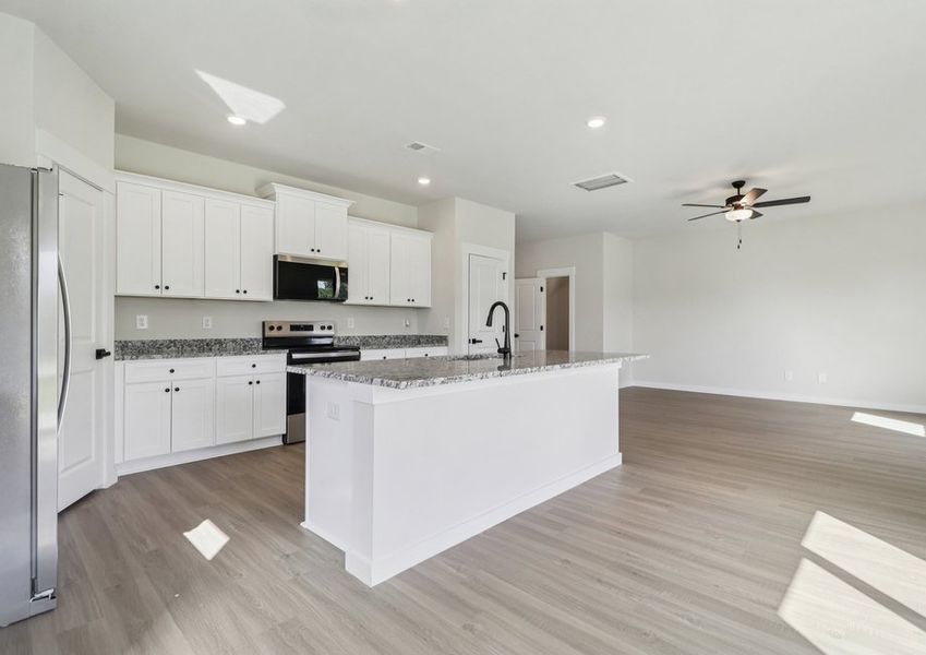 Angled view of the kitchen Angled view of the kitchen