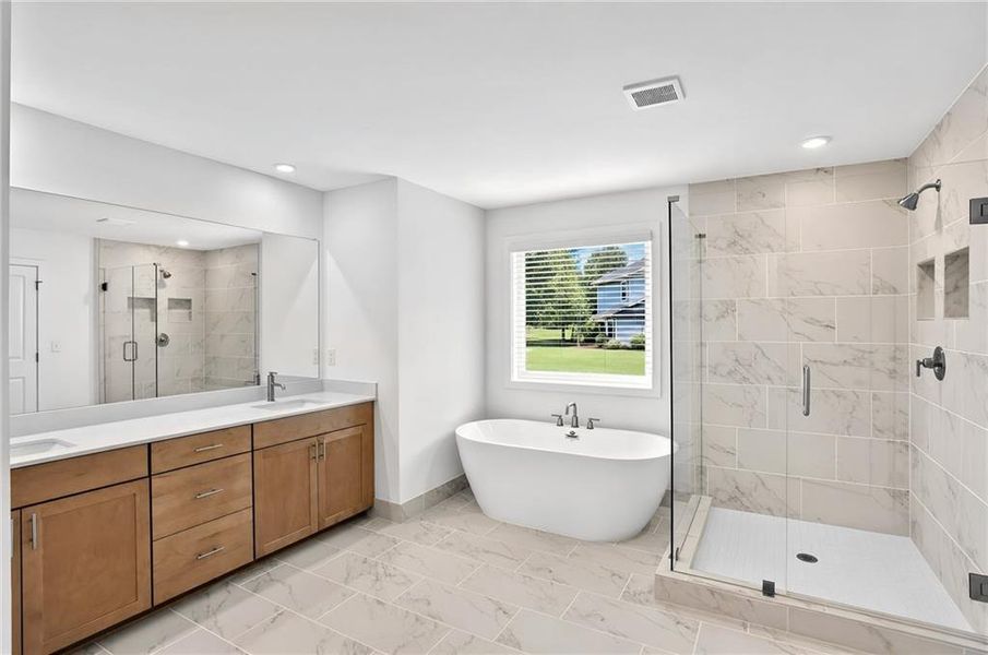 Furnished interior view inside a new home in Estates at Yellow Creek, Cumming (Image 9).