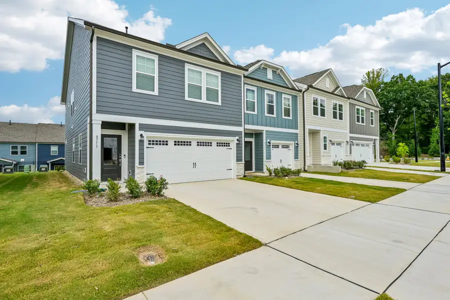 Front exterior of a new home in Forestville Station, Wake Forest, NC, highlighting curb appeal (Image 17).