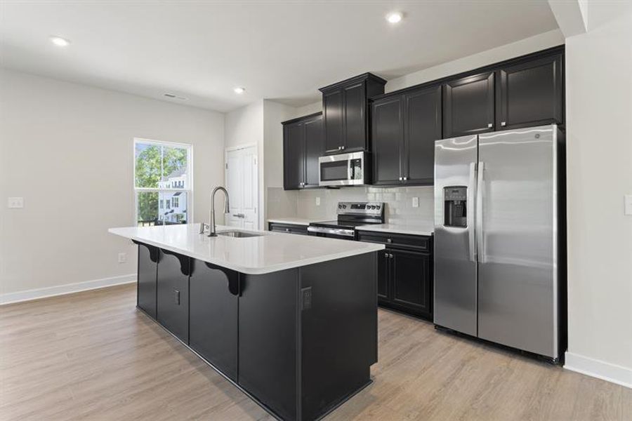 Furnished interior view inside a new home in Stowe Branch Townhomes, Charlotte (Image 3).