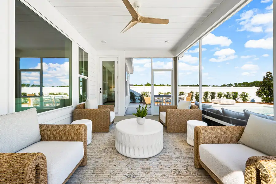 Exterior details and patio area of a home in Breakfast Point East, Panama City Beach (Image 3).