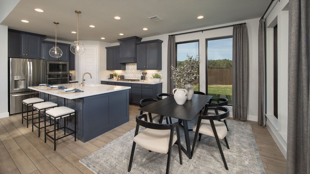 Furnished interior view inside a new home in Parkside on the River West, Georgetown (Image 13).